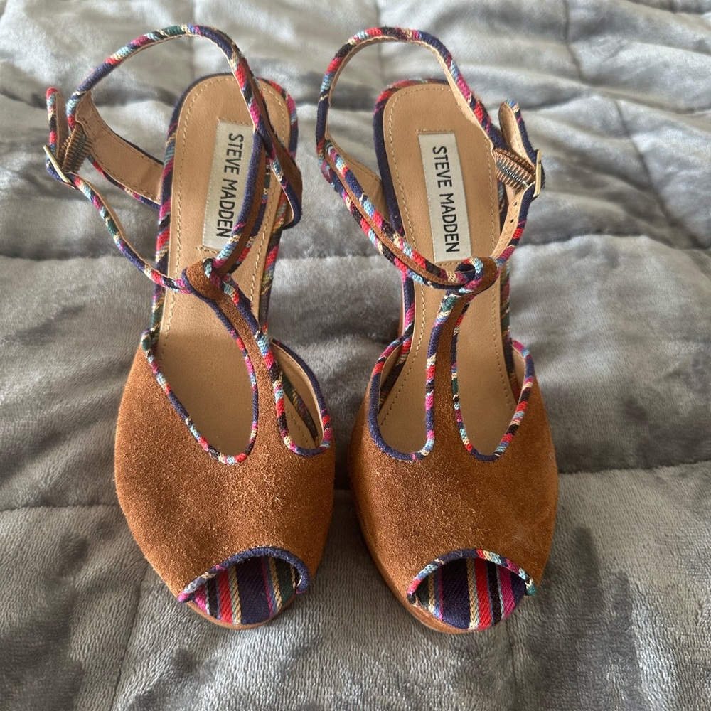 Steve Madden Brown Strappy Sandals